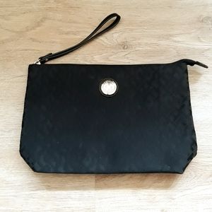 Tommy Hilfiger Large Wristlet Signature Jacquard - Black